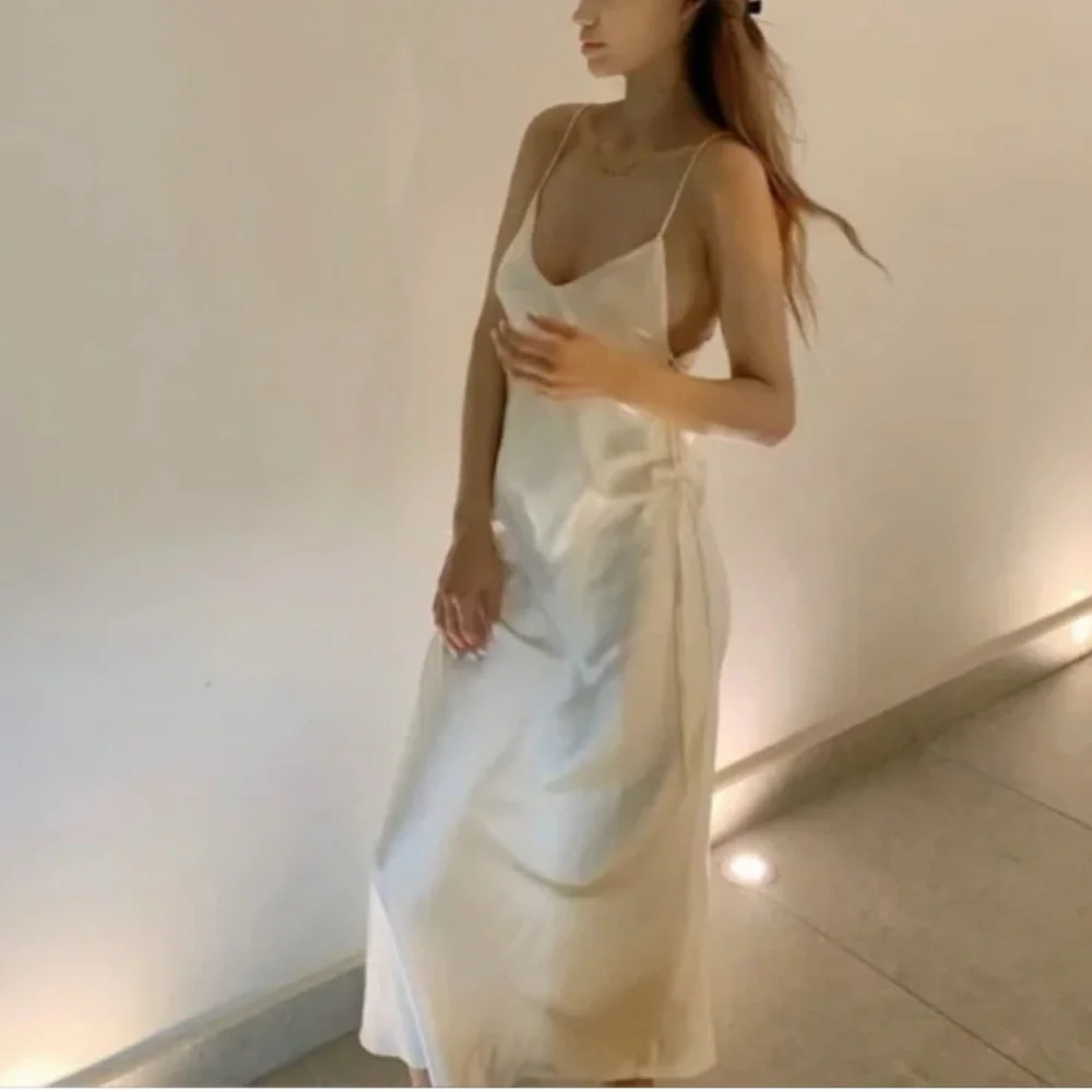 NEW NWT Zara Cream Slip Dress - Picture 1 of 7